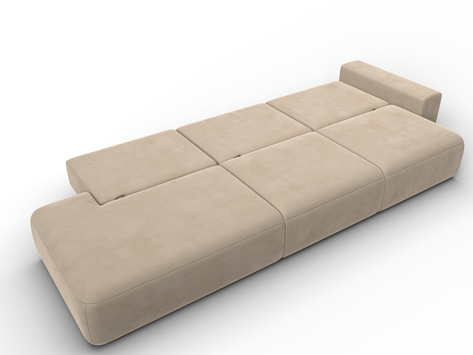 Диван прямой Лига-036 НПБ Модерн Лонг подлокотник справа (бежевый)