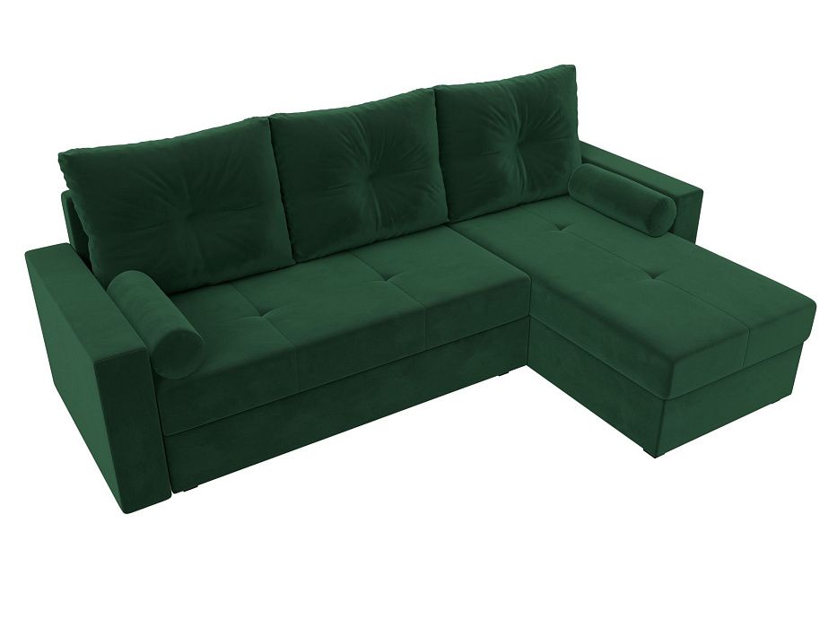 Диван угловой Верона Лайт правый угол (seven 626 зеленый)
