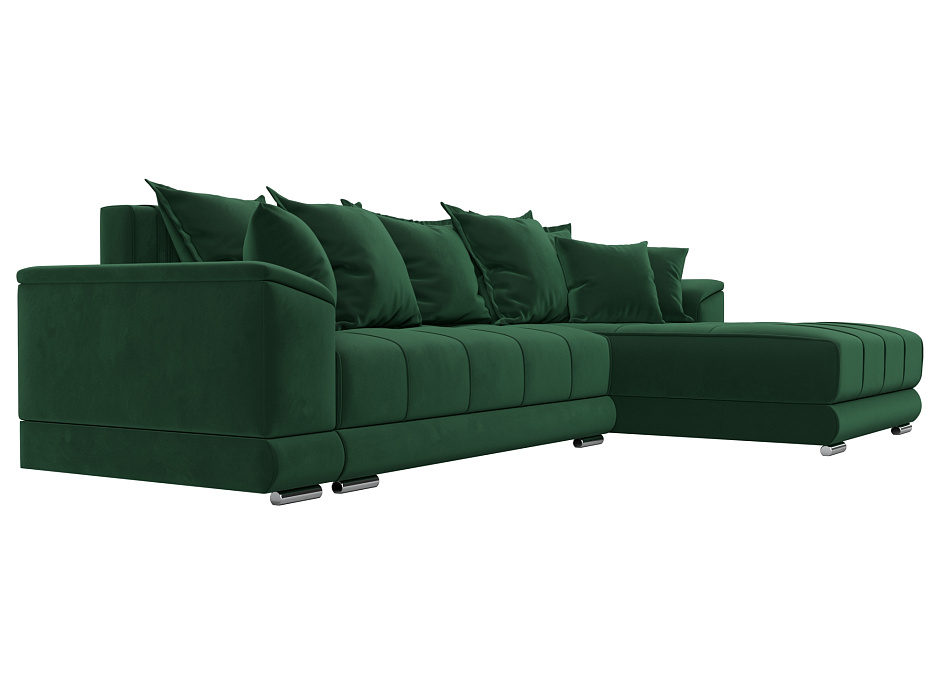 Диван угловой НордСтар правый угол (seven 626 зеленый)