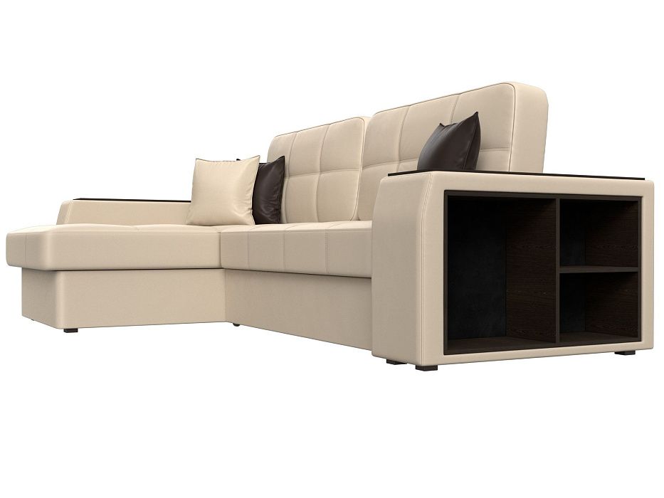 Диван угловой Брюссель левый угол (бежевый;коричневый)