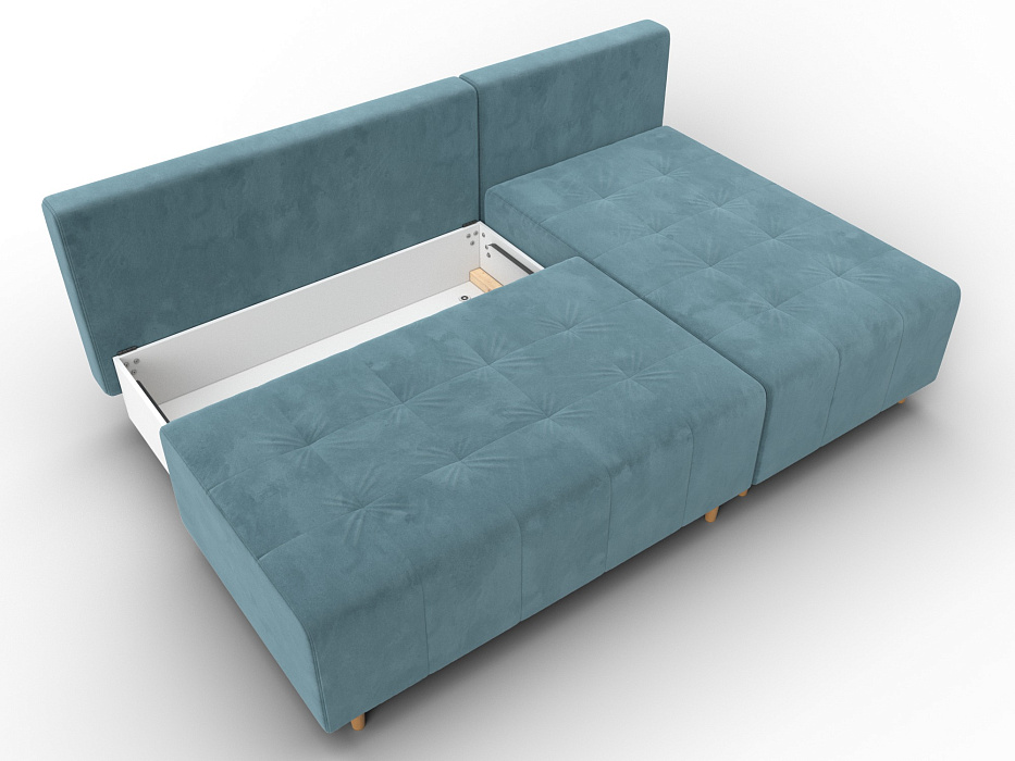 Диван угловой Лига-102 угол универсальный (seven 113 бирюзовый)