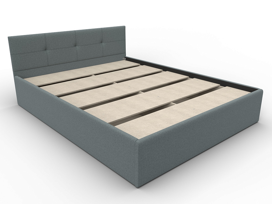 Кровать двухспальная Лига-127 (160) (амур 07 серый)