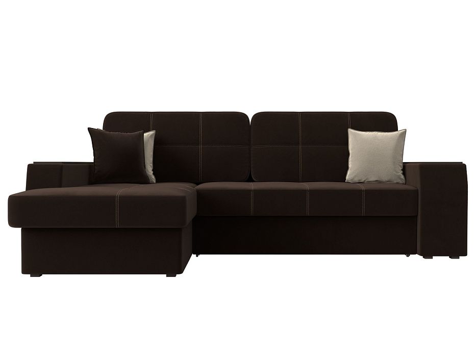 Диван угловой Брюссель левый угол (коричневый;бежевый)