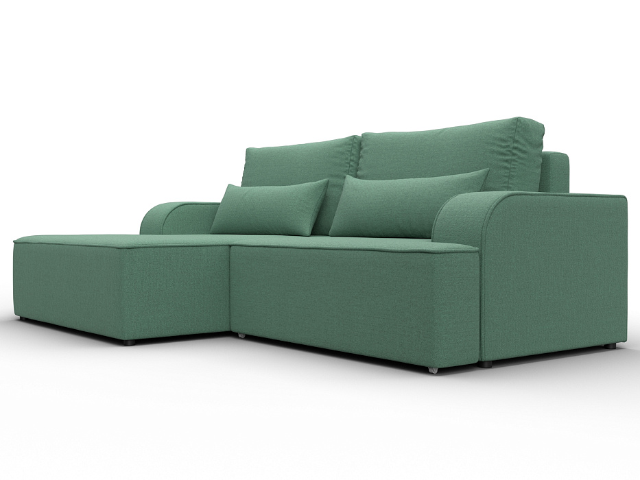 Диван угловой Лига-120 угол левый (амур 11 зеленый)