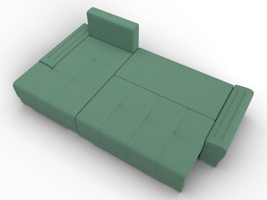 Диван угловой Лига-119 угол левый (амур 11 зеленый)