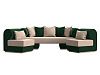 Набор Кипр-3 (диван, 2 кресла) (бежевый\зеленый)