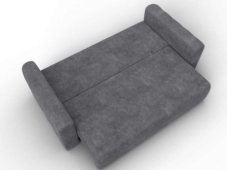 Диван прямой Лига-062 НПБ (велюр brut 16 темно-серый)