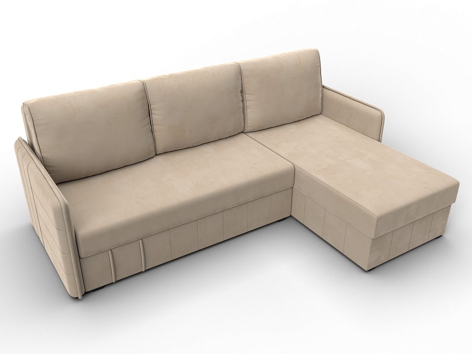 Диван угловой Слим угол универсальный (seven 729 бежевый)