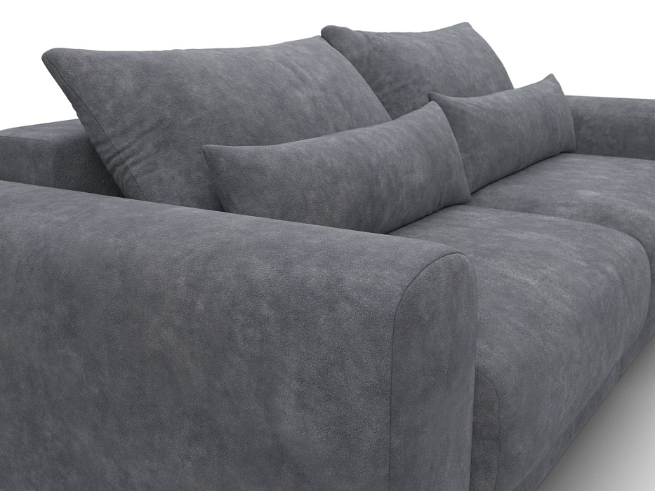 Диван прямой Лига-056 НПБ (brut 16 темно-серый)