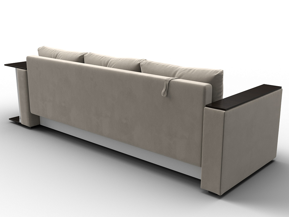 Диван прямой Атланта со столом справа (бежевый)