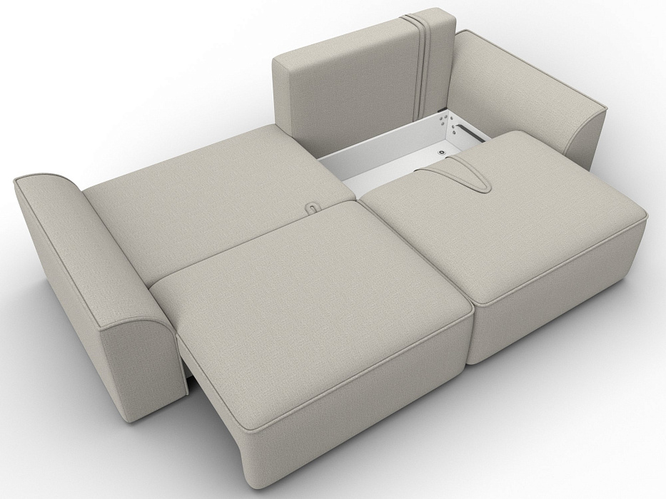 Диван прямой Лига-048 НПБ (амур 02 бежевый)