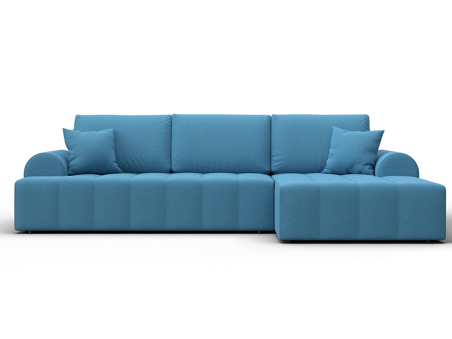 Диван угловой Лига-080 угол правый (амур 10 голубой)