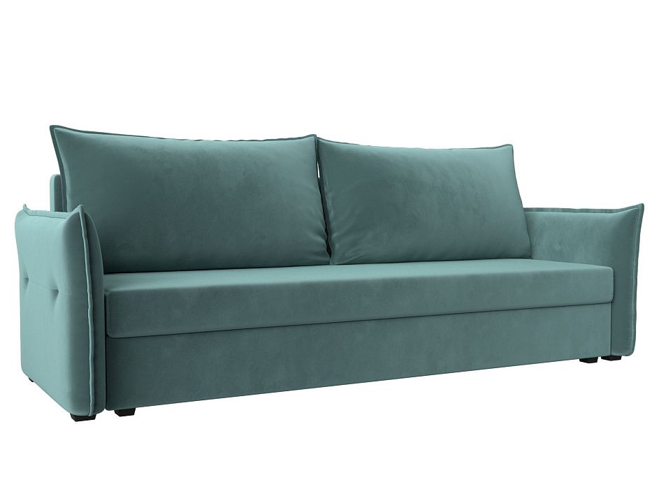 Прямой диван Лига-004 (бирюзовый цвет)