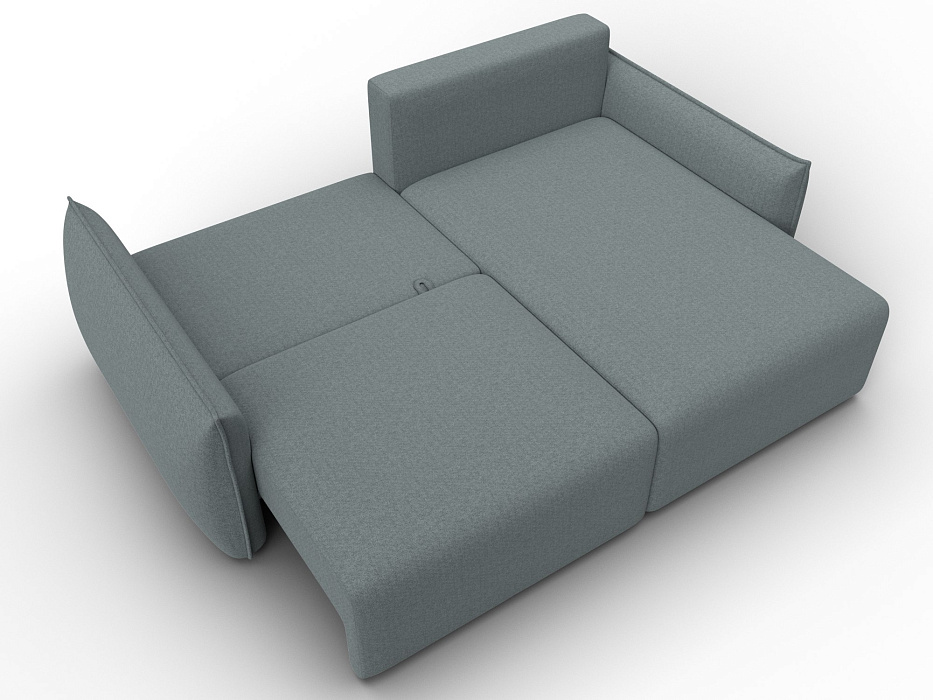 Диван угловой Лига-051 НПБ угол универсальный (амур 07 серый)