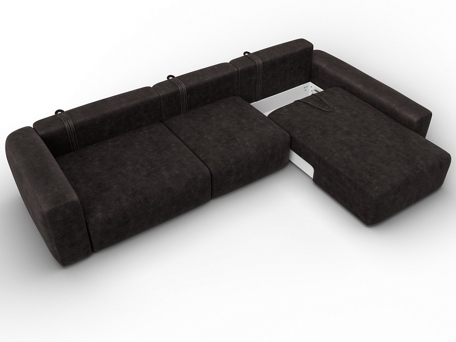 Диван угловой Лига-066 НПБ Лонг угол правый фото в интернет-магазине Лига Диванов