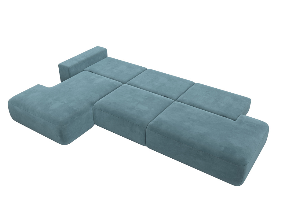 Диван угловой Лига-036 НПБ Модерн Лонг левый угол (seven 113 бирюзовый)