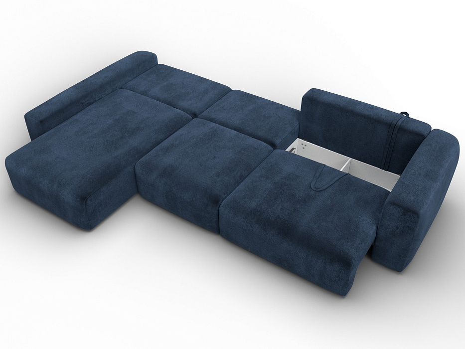 Диван угловой Лига-066 НПБ Лонг угол левый фото в интернет-магазине Лига Диванов