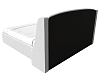 Интерьерная кровать Лотос 160 (белый цвет)