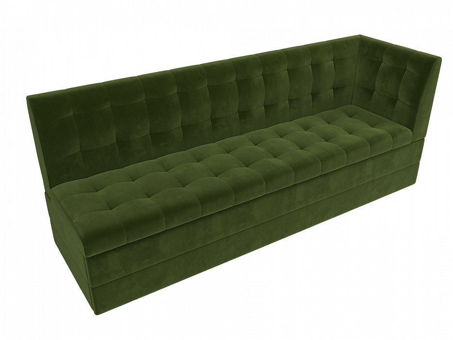 Диван кухонный прямой Бриз с углом справа (зеленый)