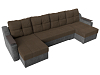 П-образный диван Сенатор (коричневый\серый цвет)