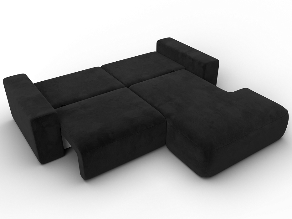 Диван угловой Лига-036 НПБ Классик правый угол (черный)
