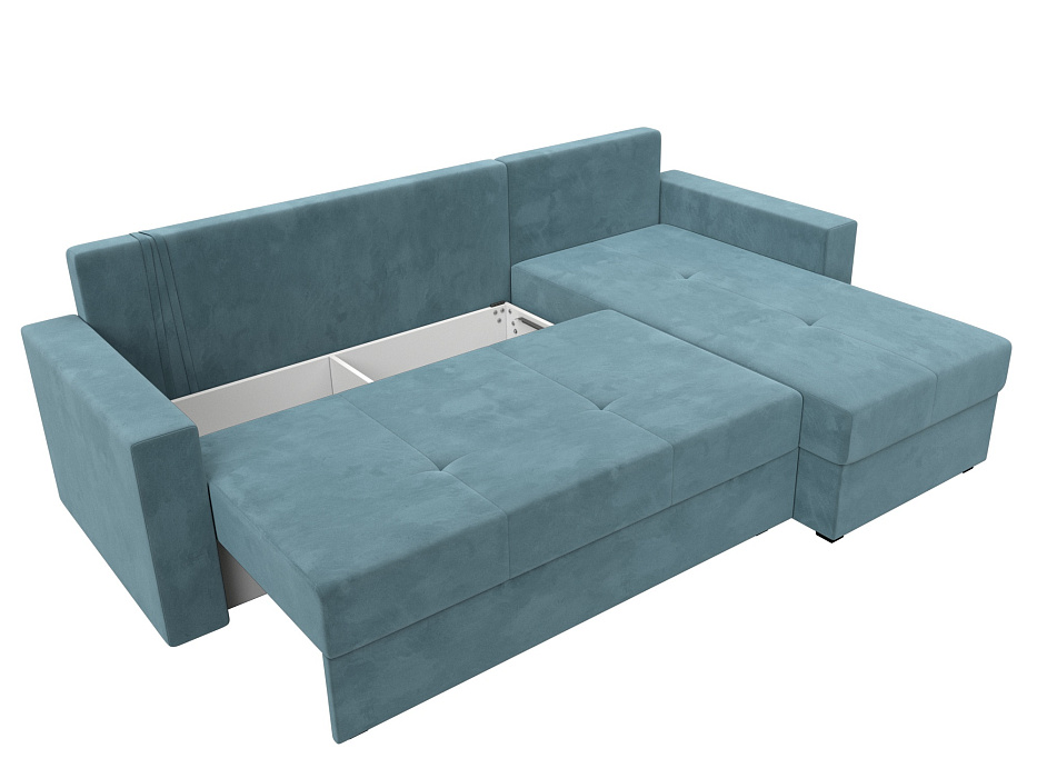 Диван угловой Верона Лайт правый угол (seven 113 бирюзовый)