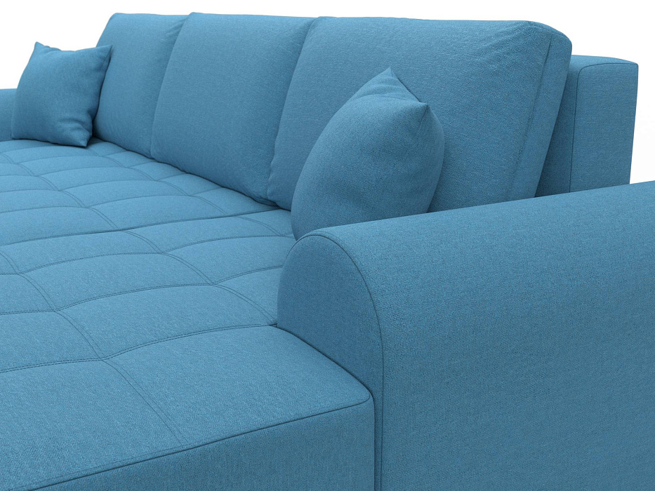 Диван угловой Лига-080 угол правый (амур 10 голубой)