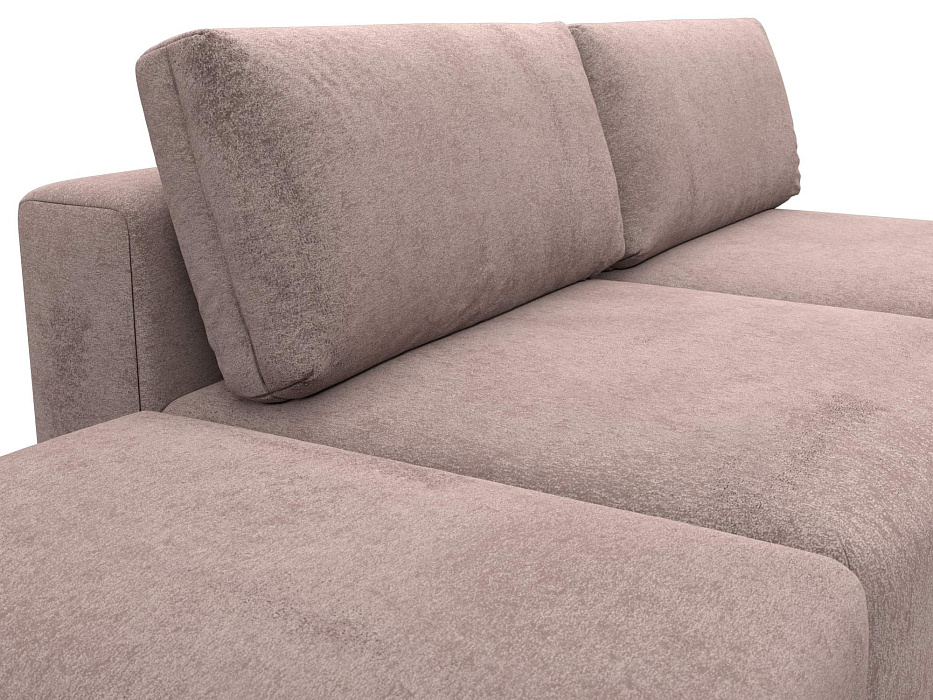 Диван прямой модульный с пуфом Лига-060 НПБ (tower 05 бежевый)