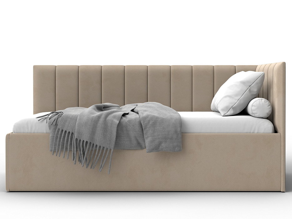 Кровать односпальная Лига-128 (90) (seven 729 бежевый)