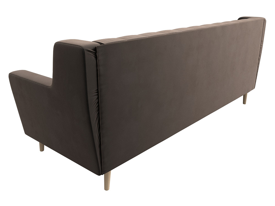 Диван кухонный прямой Брайтон 3 Люкс (seven 727 коричневый)