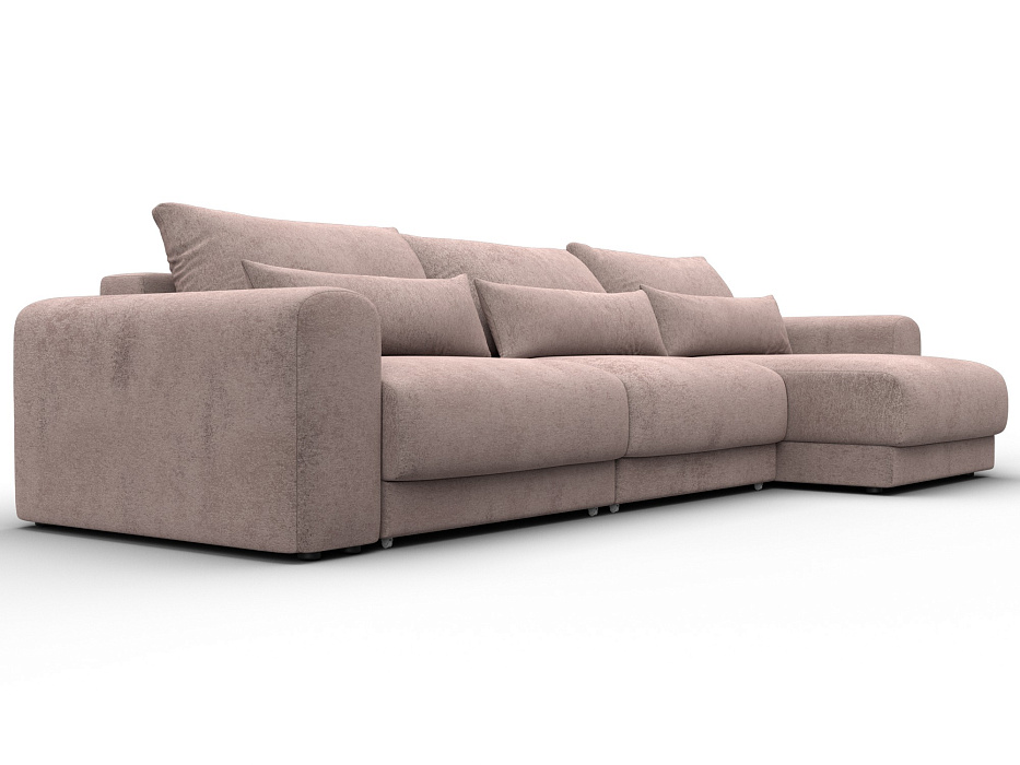 Диван угловой Лига-056 НПБ Лонг угол универсальный (tower 05 бежевый)