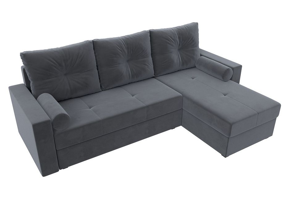 Диван угловой Верона Лайт правый угол (seven 17 серый)