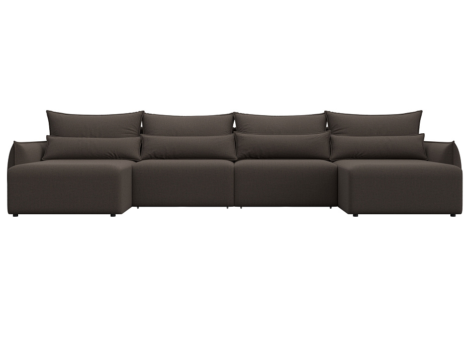 Диван П-образный Лига-051 НПБ Лонг (амур 05 коричневый)