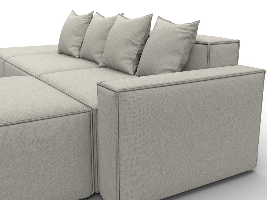 Диван угловой модульный Лига-063 угол правый (амур 02 бежевый)