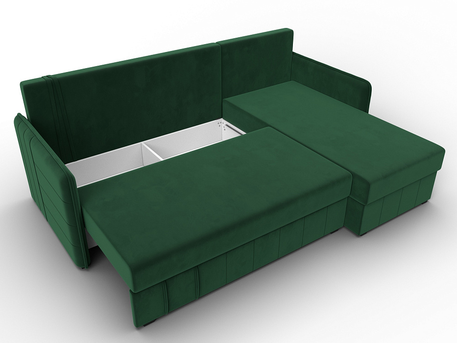 Диван угловой Слим угол универсальный (seven 626 зеленый)