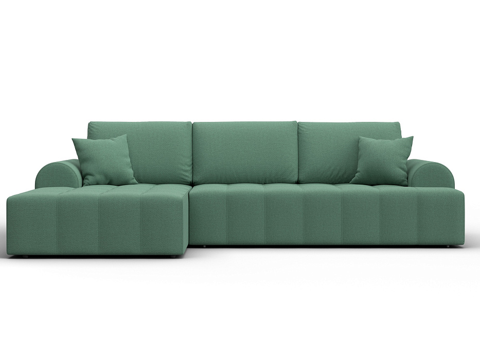 Диван угловой Лига-080 угол левый (амур 11 зеленый)