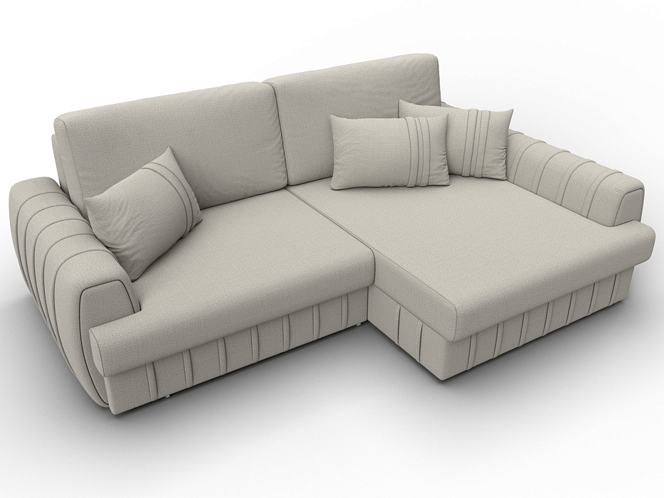 Диван угловой Лига-057 НПБ угол правый (амур 02 бежевый)