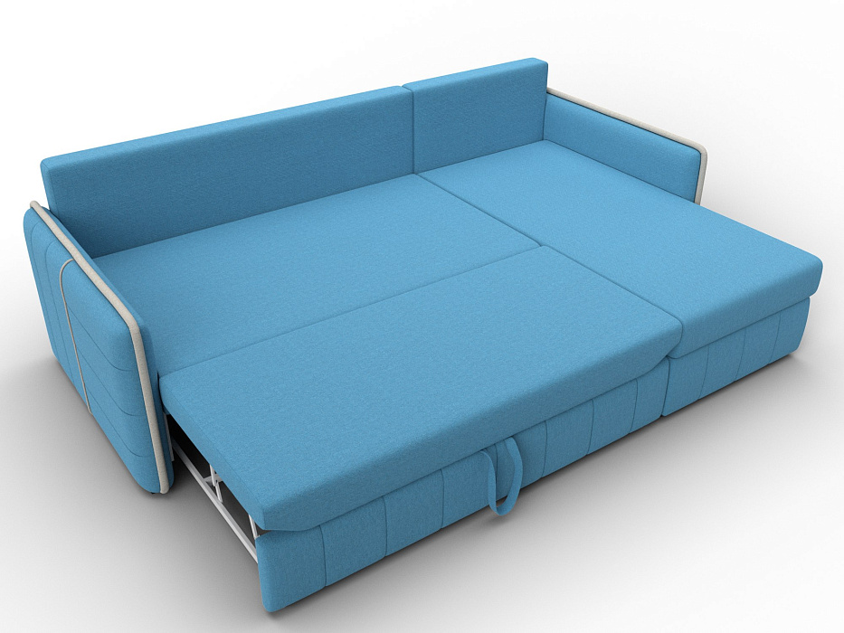 Диван угловой Лига-078 угол универсальный (амур 10 голубой;амур 02 бежевый)