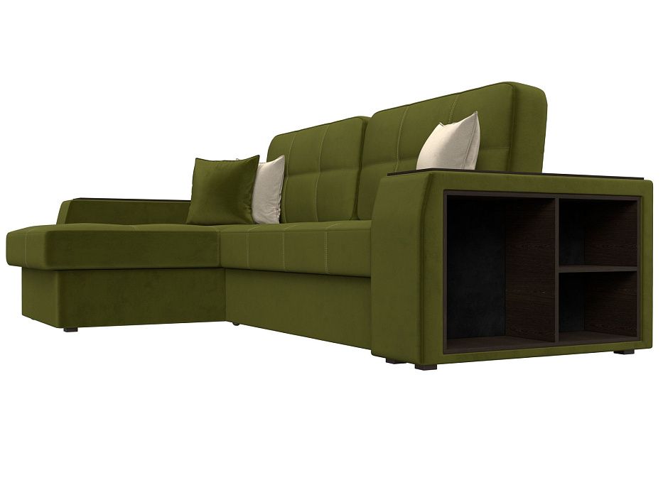 Диван угловой Брюссель левый угол (зеленый;бежевый)