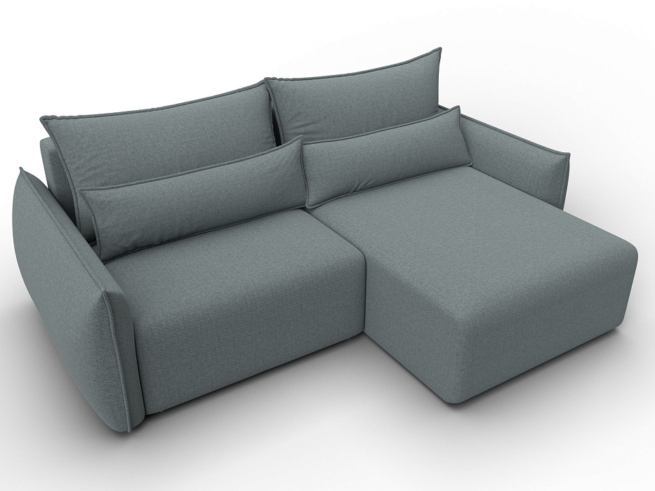 Диван угловой Лига-051 НПБ угол универсальный (амур 07 серый)