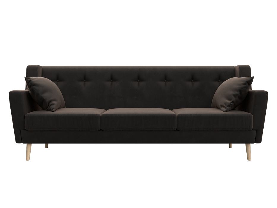 Диван кухонный прямой Брайтон 3 (seven 727 коричневый)