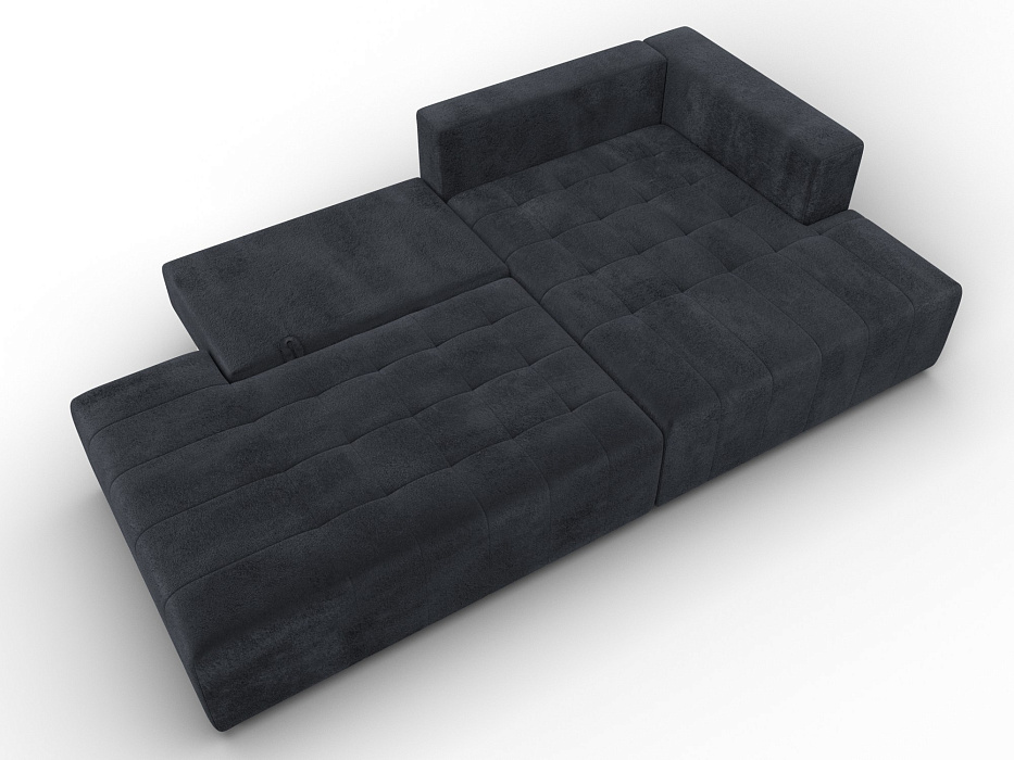 Диван угловой Лига-103 НПБ угол правый (tower 11 темно-серый)