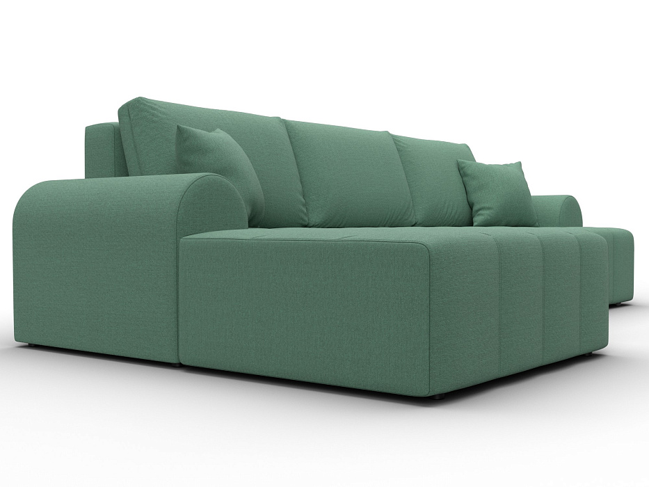 Диван угловой Лига-080 угол левый (амур 11 зеленый)