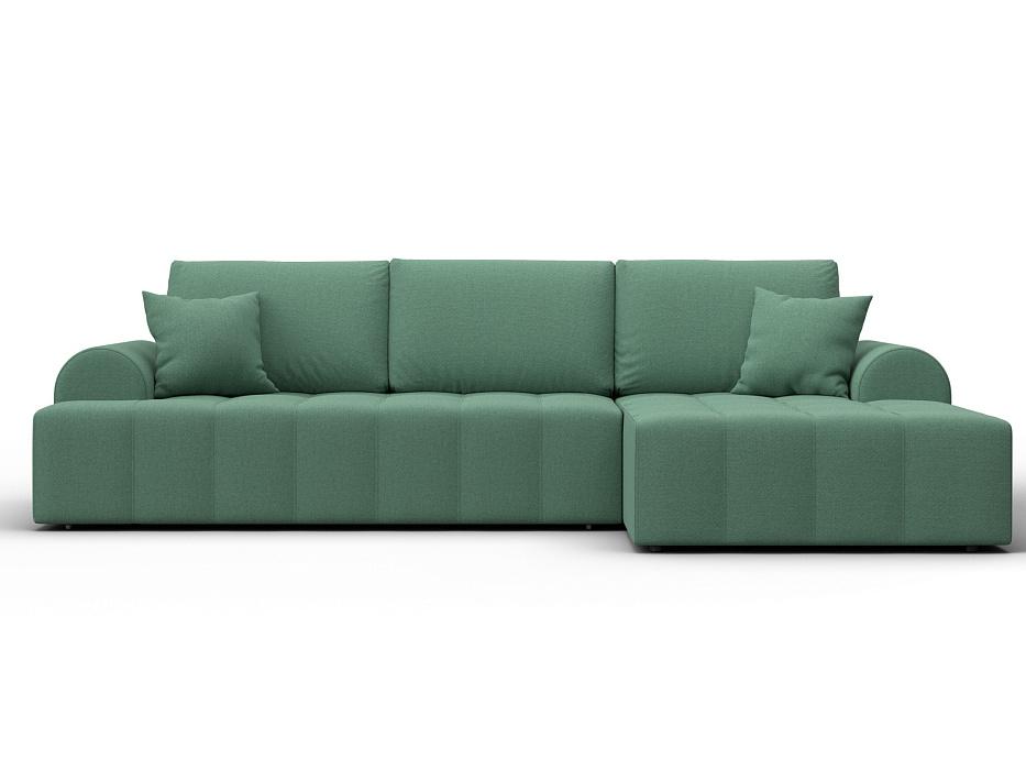 Диван угловой Лига-080 угол правый (амур 11 зеленый)