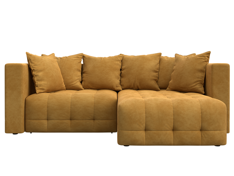 Диван угловой Лига-052 НПБ угол универсальный (brut 10 желтый)