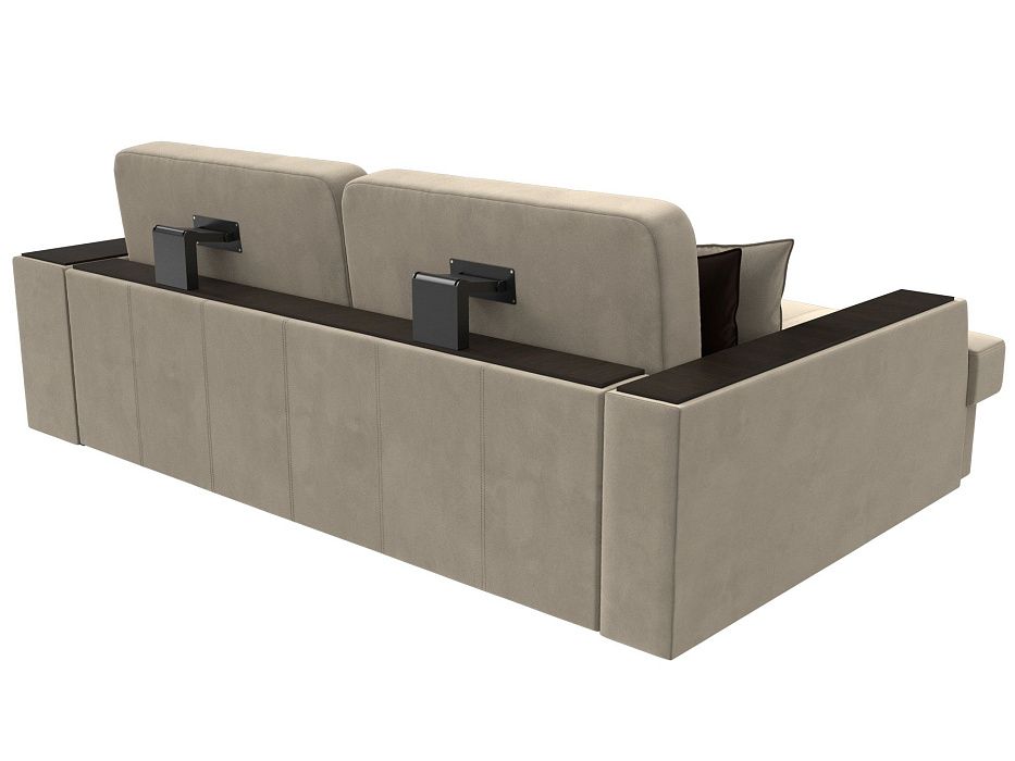 Диван угловой Брюссель левый угол (бежевый;коричневый)