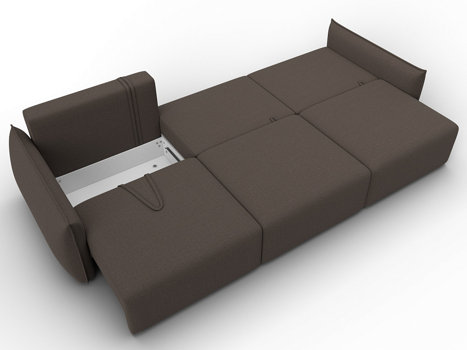 Диван прямой Лига-051 НПБ Лонг (амур 05 коричневый)