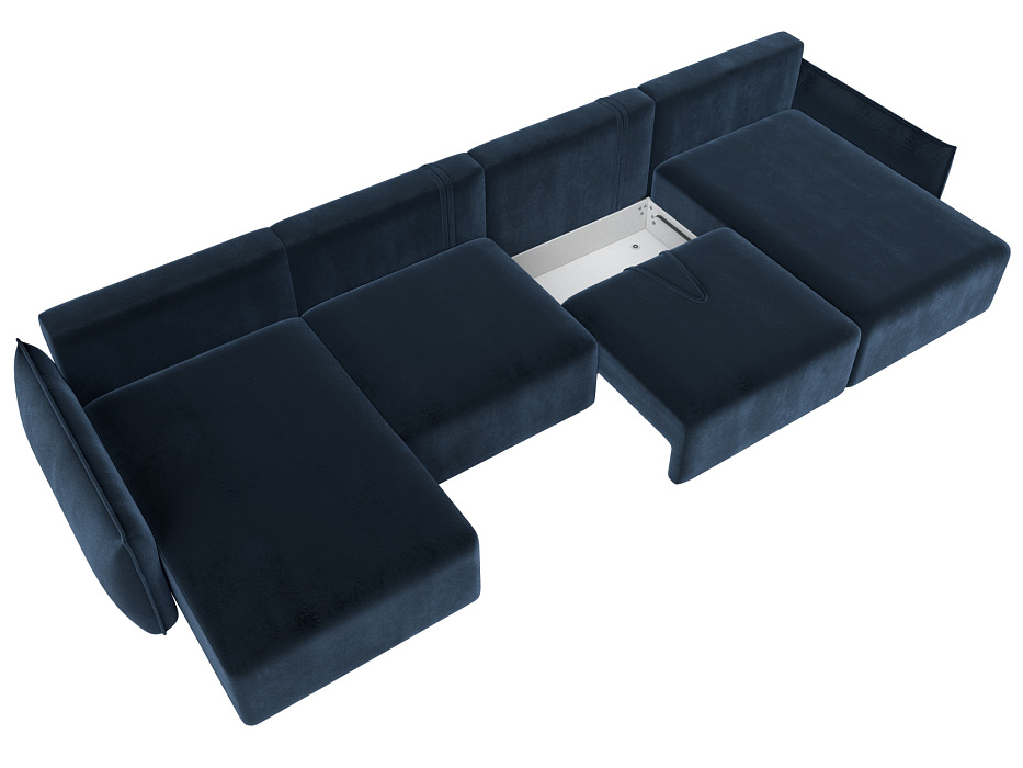 Диван П-образный Лига-051 НПБ Лонг (tower 13 синий)