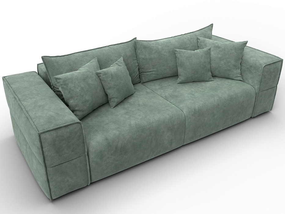 Диван прямой Лига-058 НПБ (brut 08 зеленый)