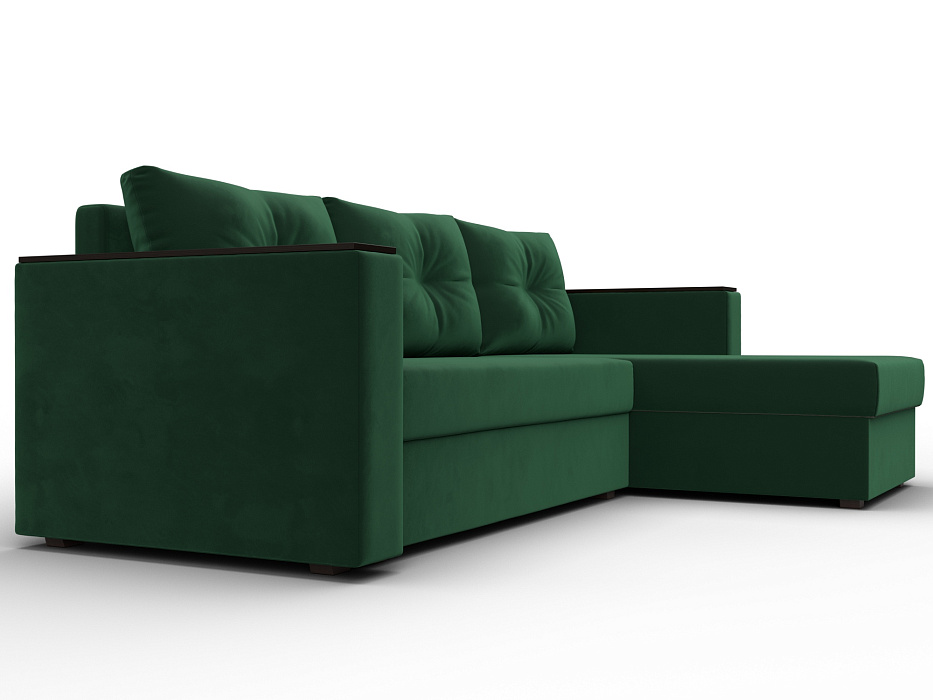 Диван угловой Атланта без стола универсальный угол (seven 626 зеленый)